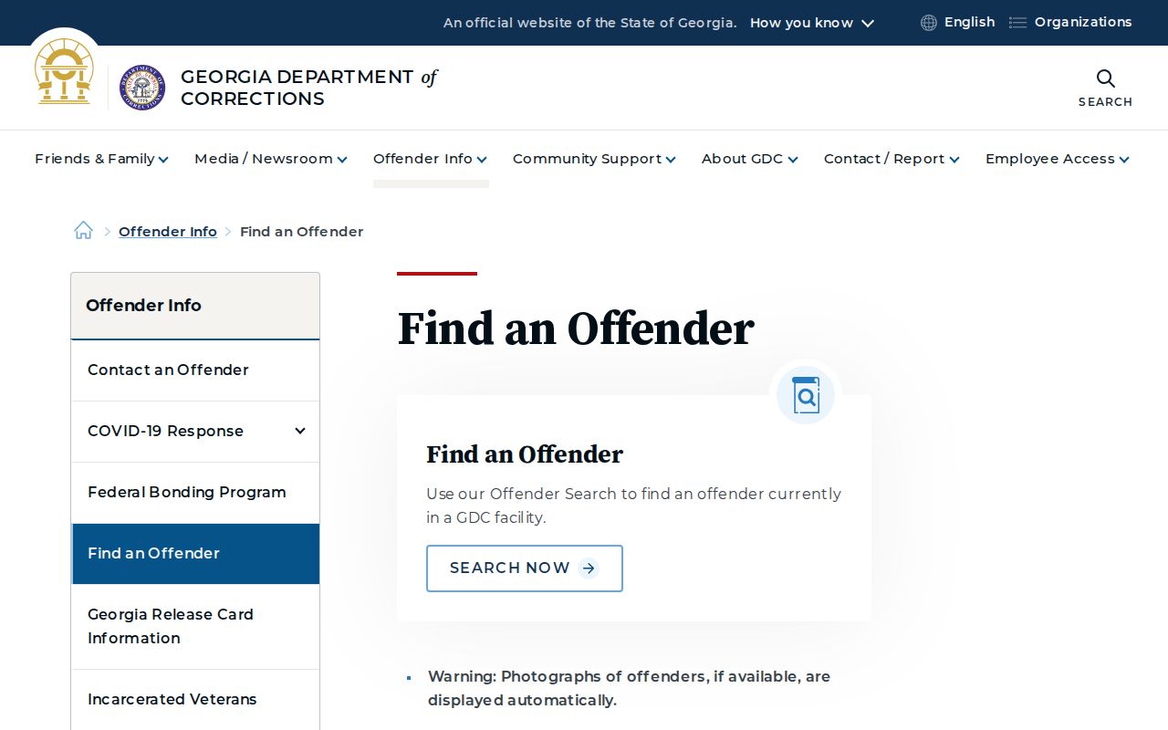 Clayton County released inmate GDC offender search entry