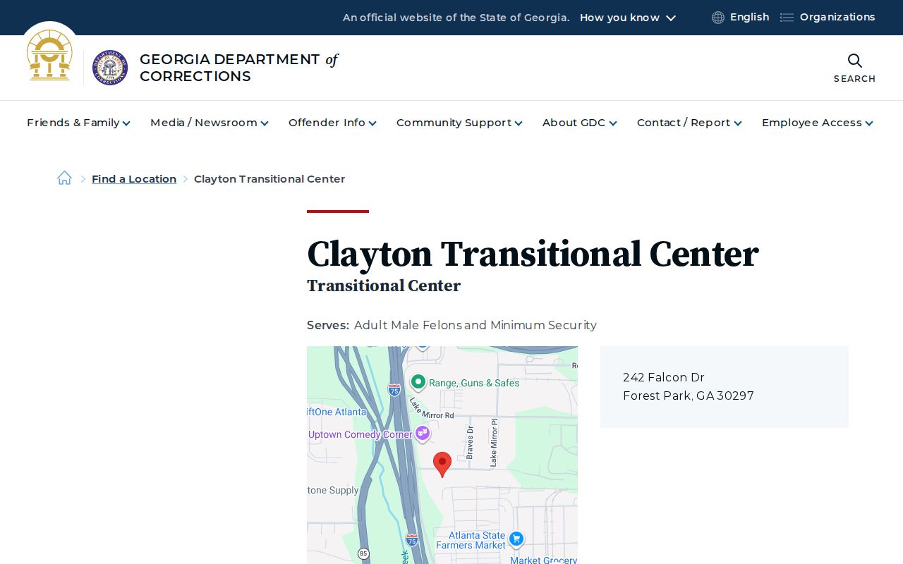 Clayton Transitional Center GDC release and discharge profile